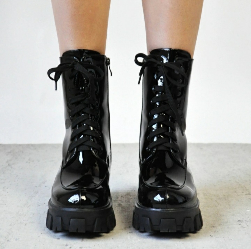 Combat Black boots